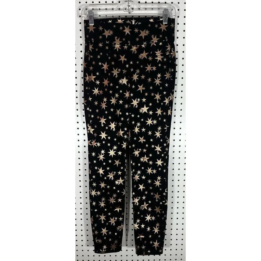 Holy Moly gold star print jeggings size S
